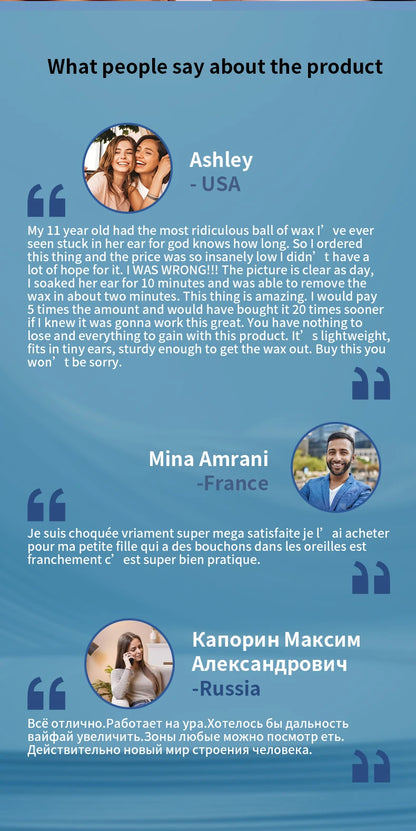 Wireless Ear Wax Cleaner with Camera Safe Earwax Removal Endoscope with Camera Luminous Otoscope Ear Cleaning Tools Ear Care